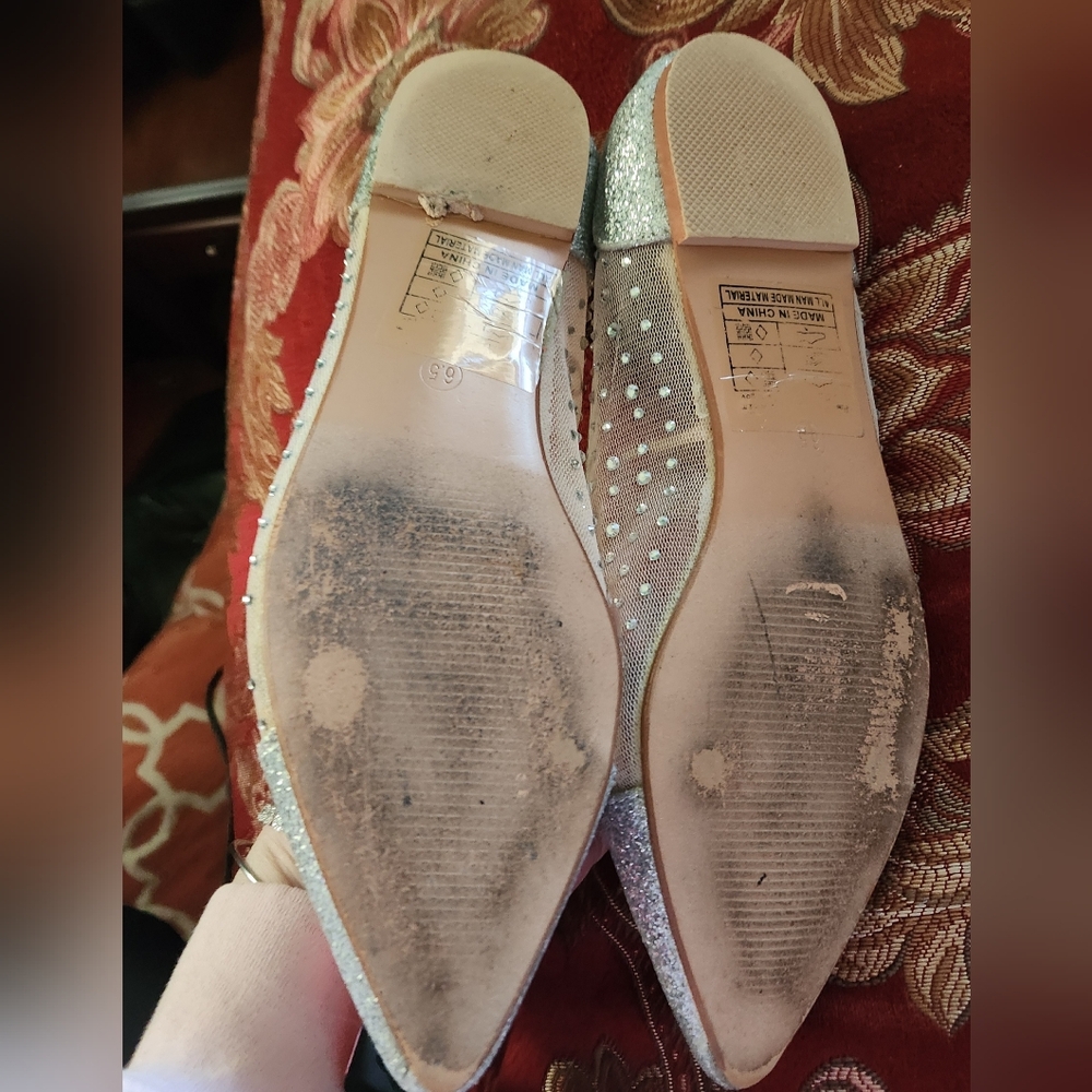 Rampage Silver Rhinestone FLATS - Picture 3 of 7